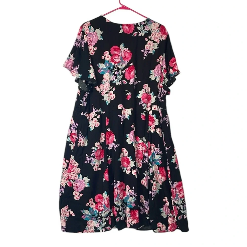 Torrid 3X plus NWT floral flutter sleeve dress whimsygoth fairy cottage